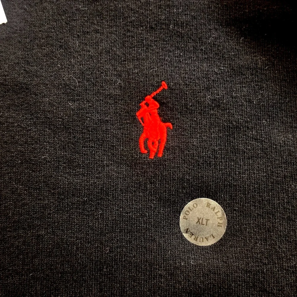 POLO RALPH LAUREN Mens XLT Black Hoodie Sweatshirt Kangaroo Pocket NWT! - $150